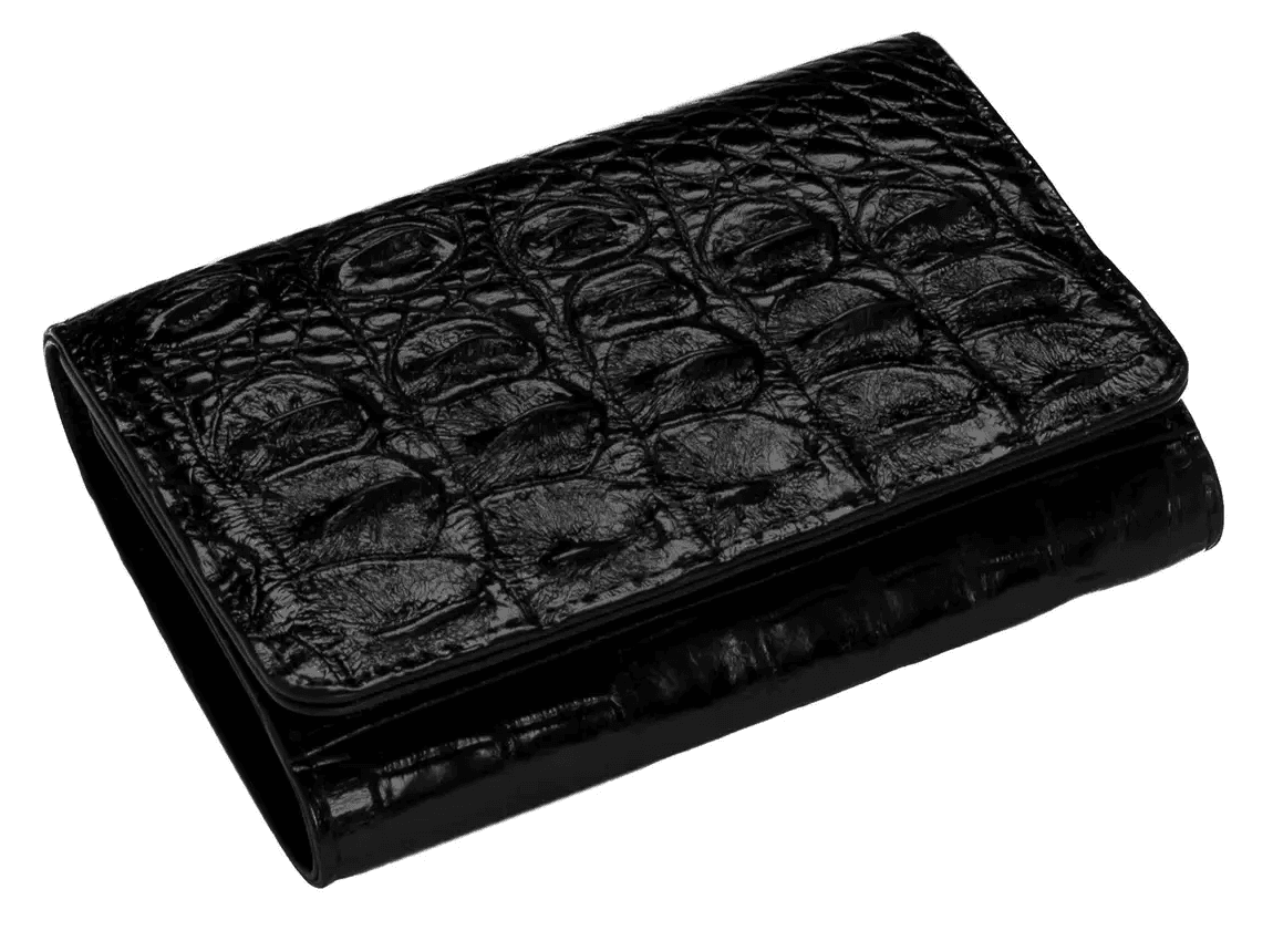 Гаманець жіночий зі шкіри крокодила Exotic Leather Чорний (cw32)
