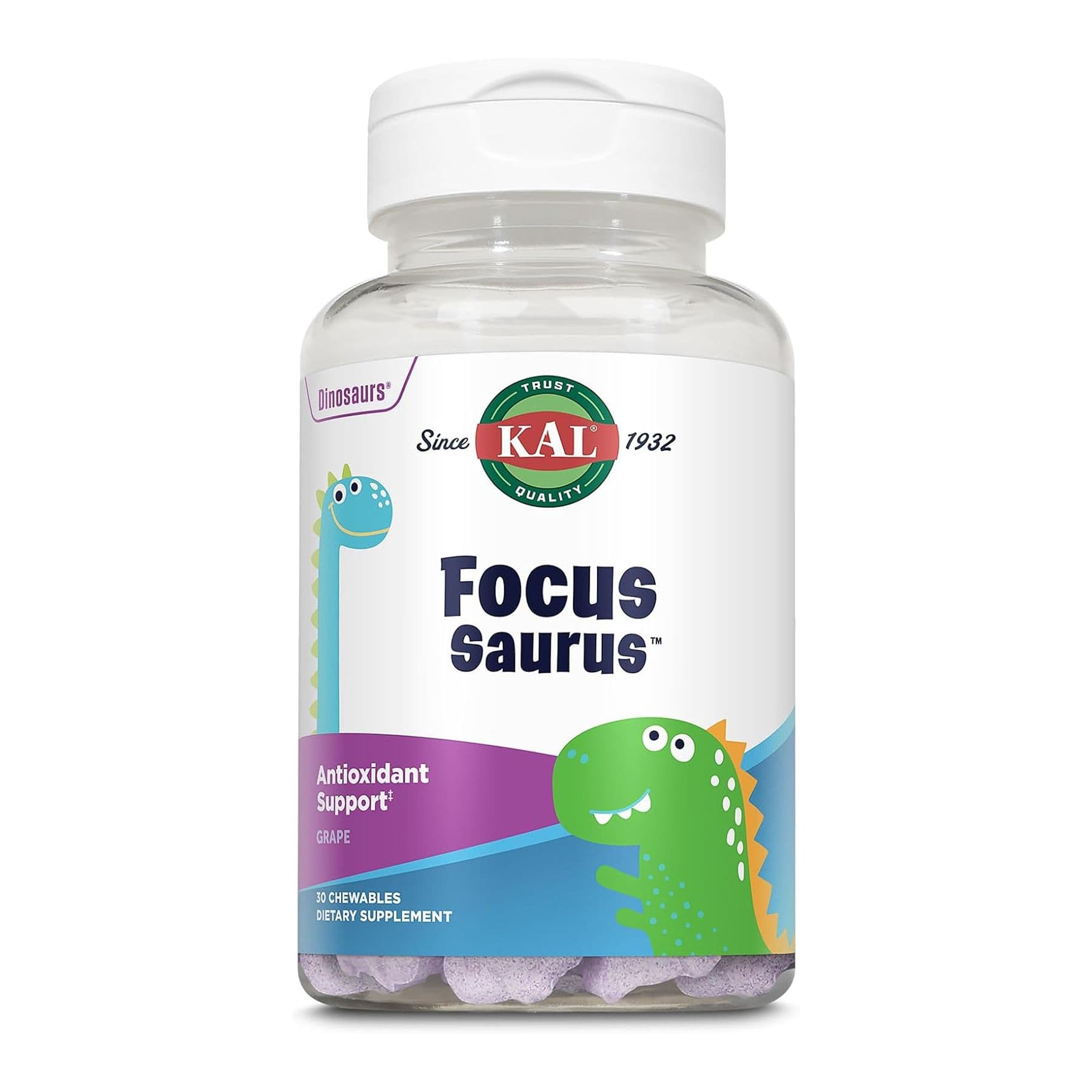Focus-Saurus, 30 жув. таблеток, Виноград, KAL