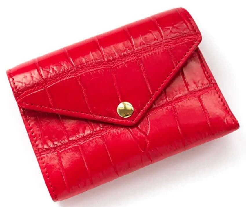 Гаманець зі шкіри крокодила Exotic Leather Червоний (cw 110) — фото 1