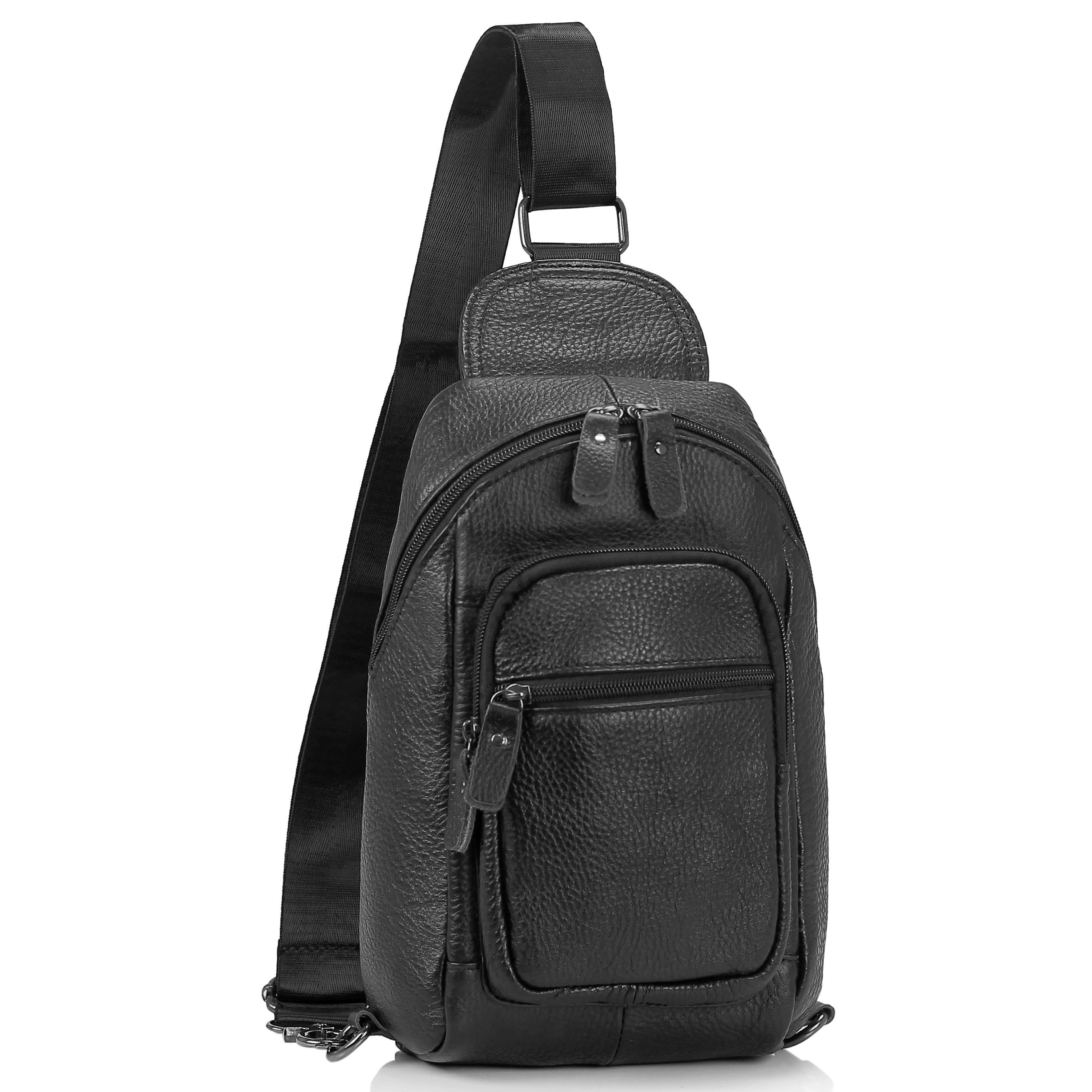 Чоловіча сумка-слінг чорна Tiding Bag M35-1008A — фото 1