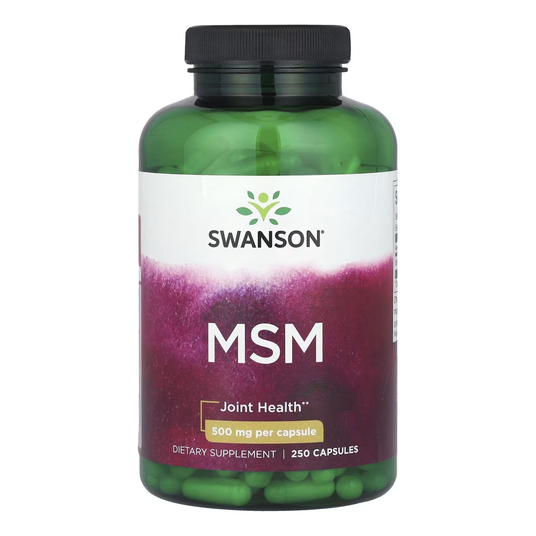 MSM (метилсульфонілметан) 500 мг, 250 капсул, Swanson