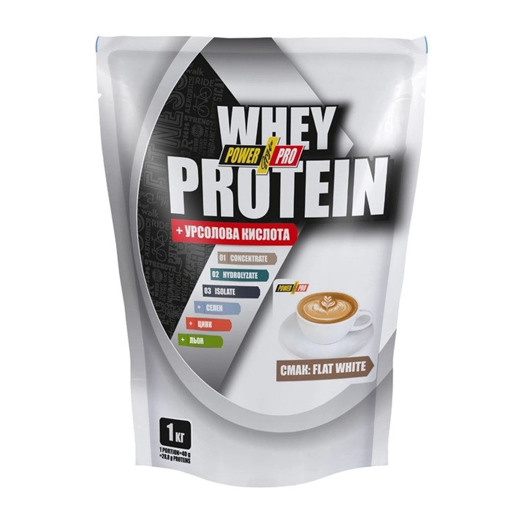Power Pro, протеин, вкус кофе флэт уайт, 1000 г