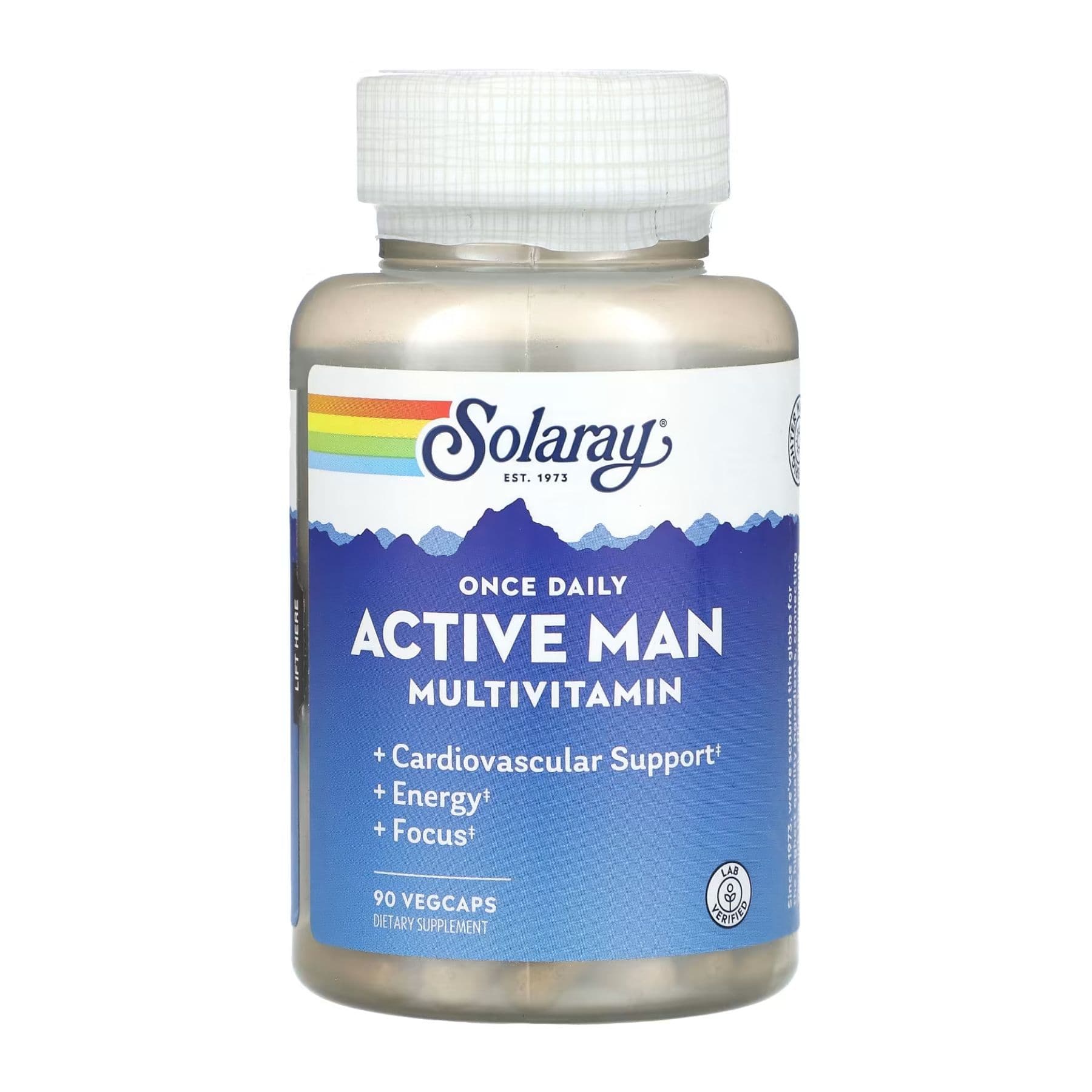 Мультивітаміни для чоловіків Once Daily Active Man, 90 вег. капсул, Solaray