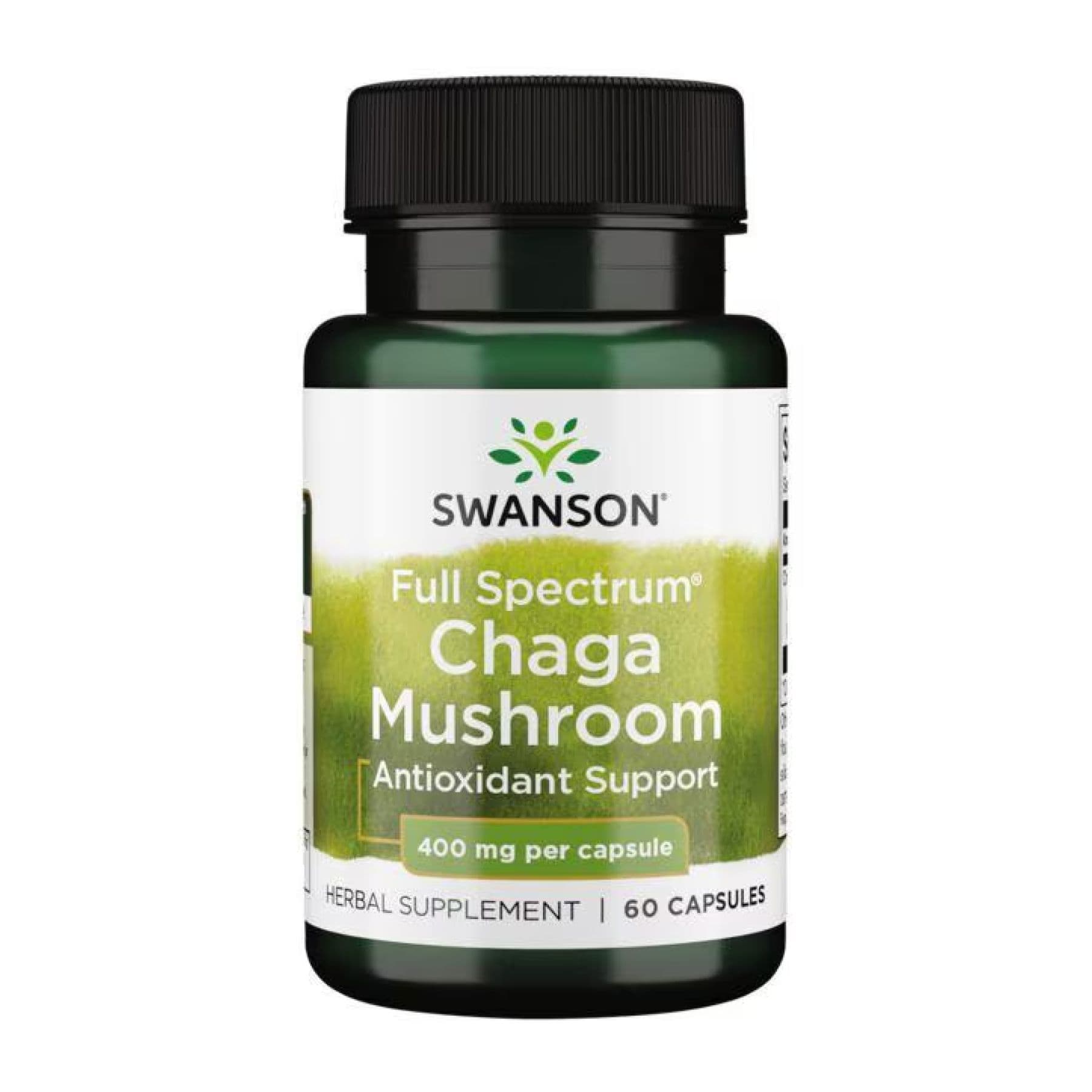 Гриб Чага Full Spectrum 400 мг, 60 капсул, Swanson