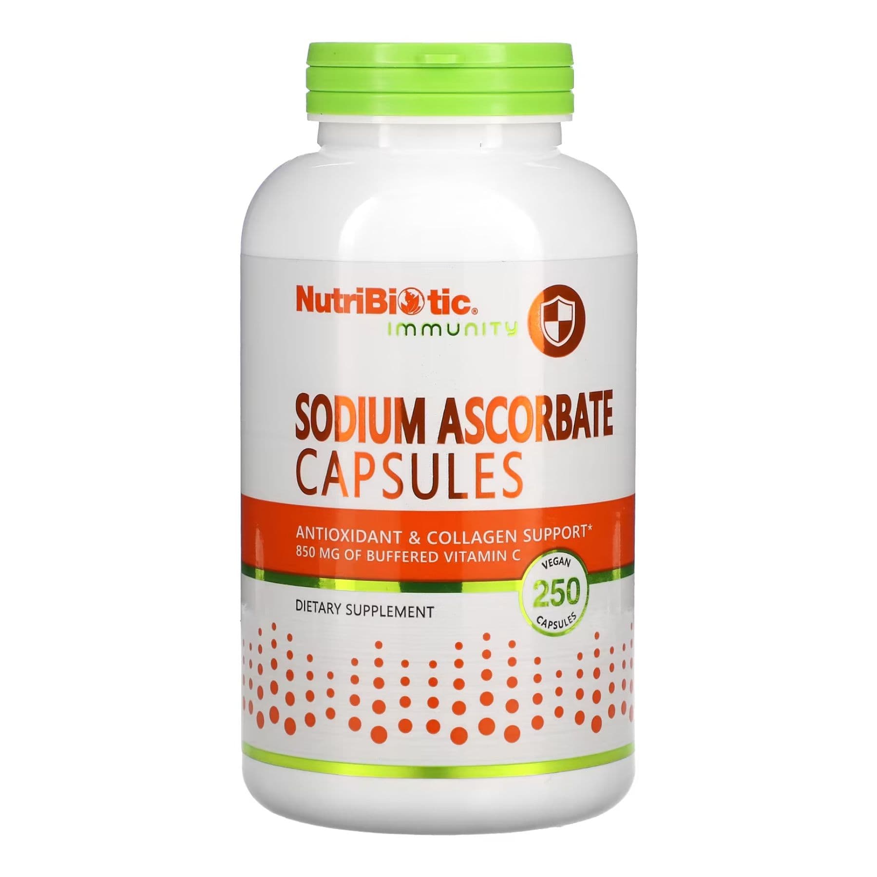 Натрий аскорбат, 250 капсул, Nutribiotic