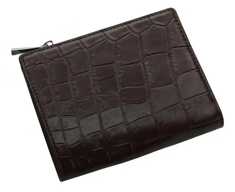 Кошелек из кожи крокодила Exotic Leather Коричневый (cw 89)