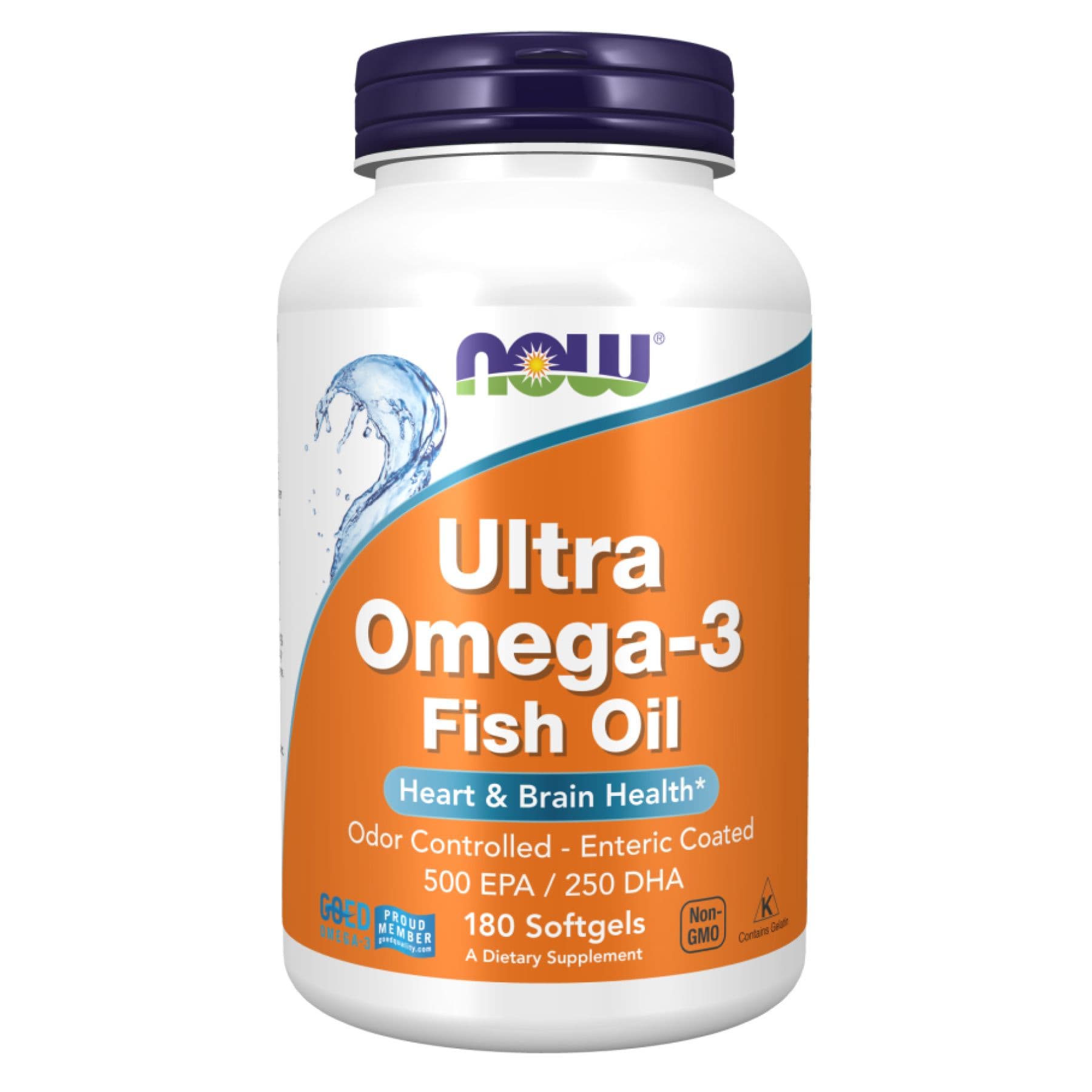 Ультра Омега-3 риб'ячий жир (Ultra Omega-3), 180 софтгелів, Now Foods