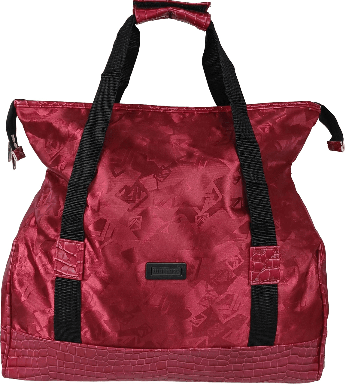 Дорожная сумка, саквояж 25L Wallaby бордовая геометрия