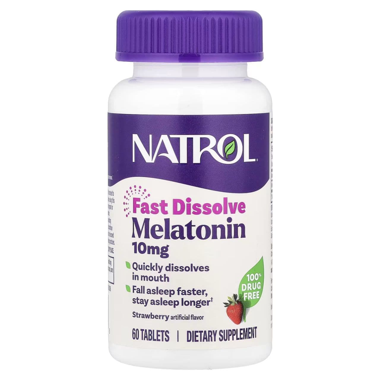 Швидкорозчинний мелатонін, 10 мг, 60 таблеток, NATROL