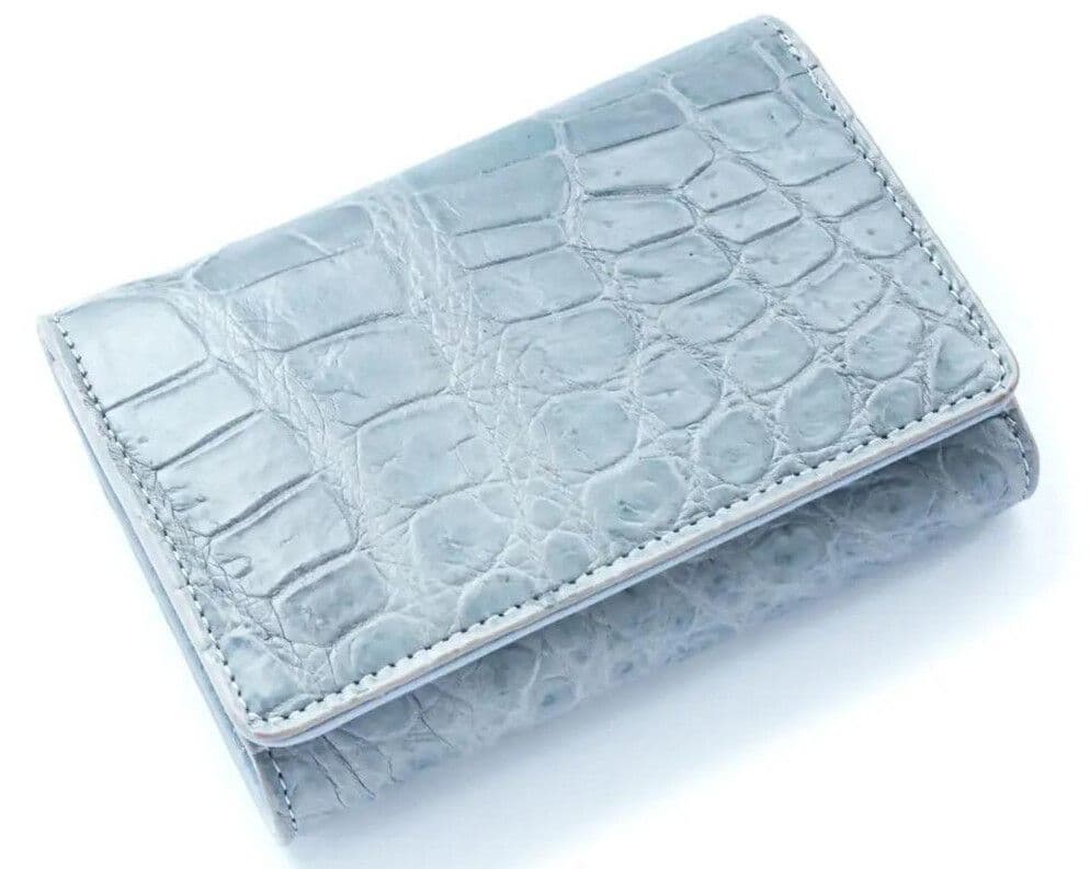 Гаманець жіночий зі шкіри крокодила Exotic Leather Сірий (cw106_3)