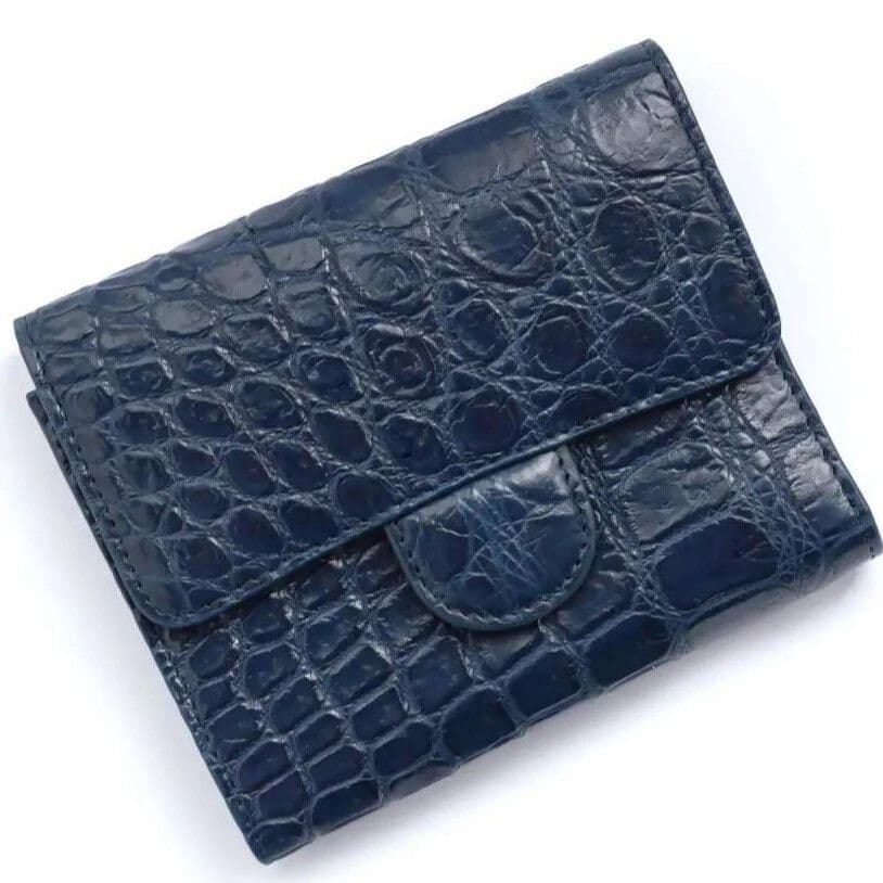 Гаманець зі шкіри крокодила Exotic Leather Синій (cw 110_3)