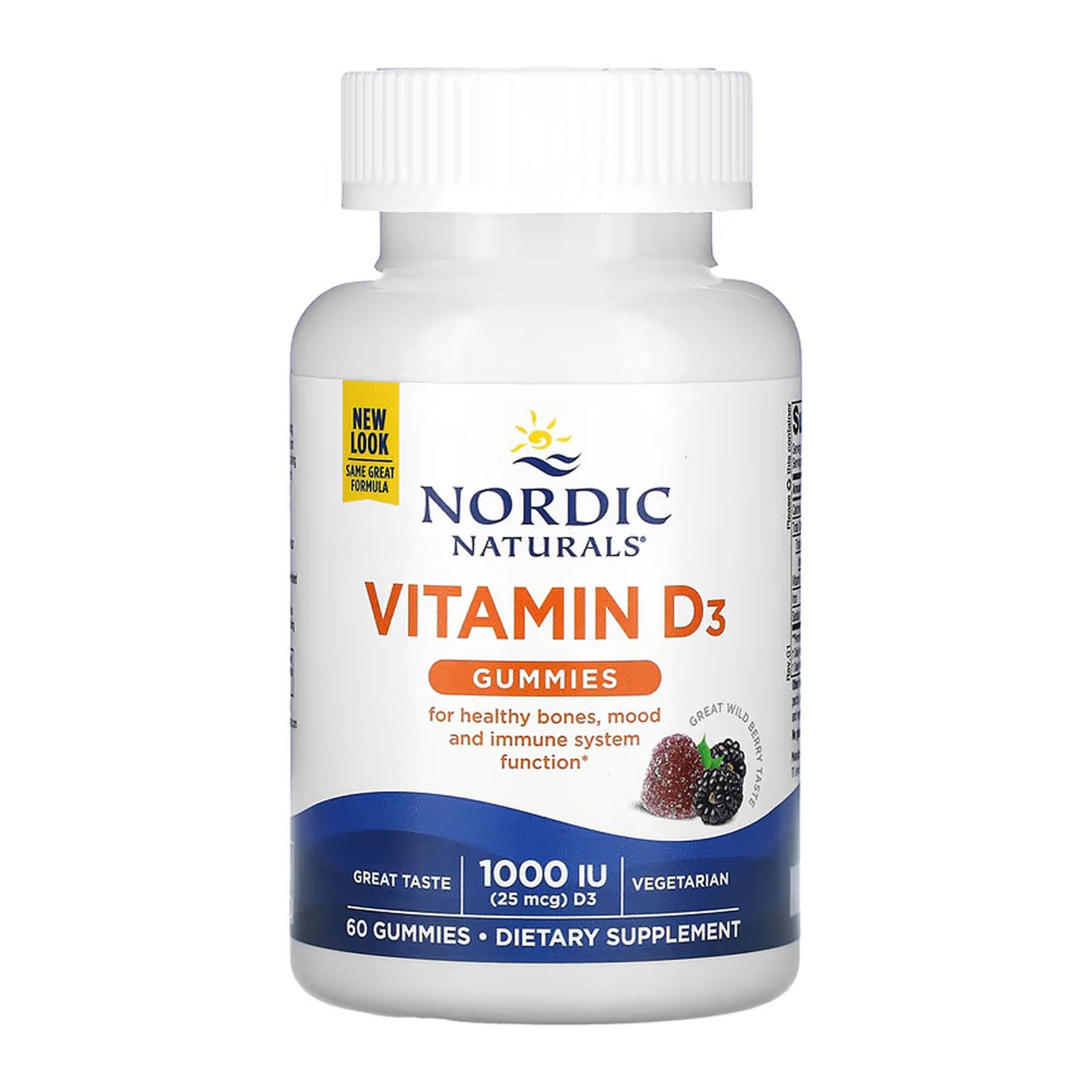 Вітамін D3, жувальні цукерки, 60 шт, Nordic Naturals