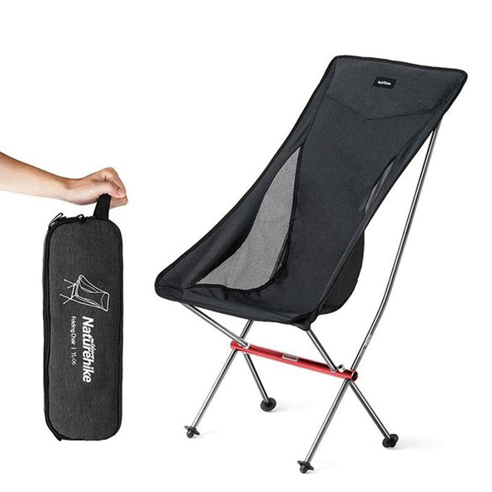 Крісло складане NaturehikeYL06 Alu Folding Moon Chair NH18Y060-Z, чорний — фото 1