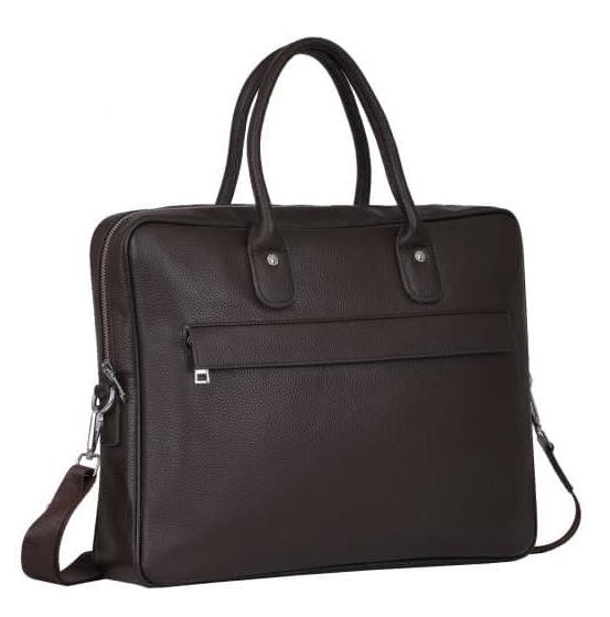Чоловіча шкіряна коричнева сумка класика Tiding Bag A25-17611C