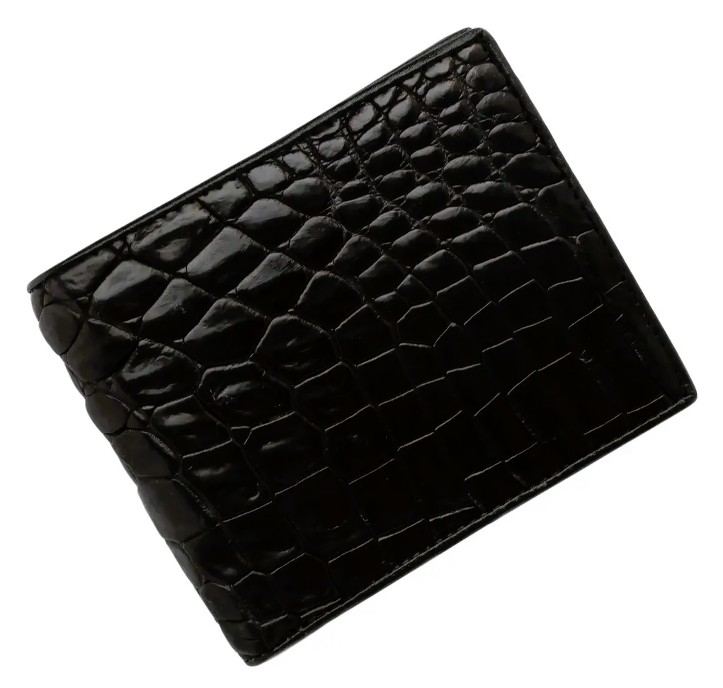 Гаманець зі шкіри крокодила Exotic Leather Чорний (cw34_3) — фото 1