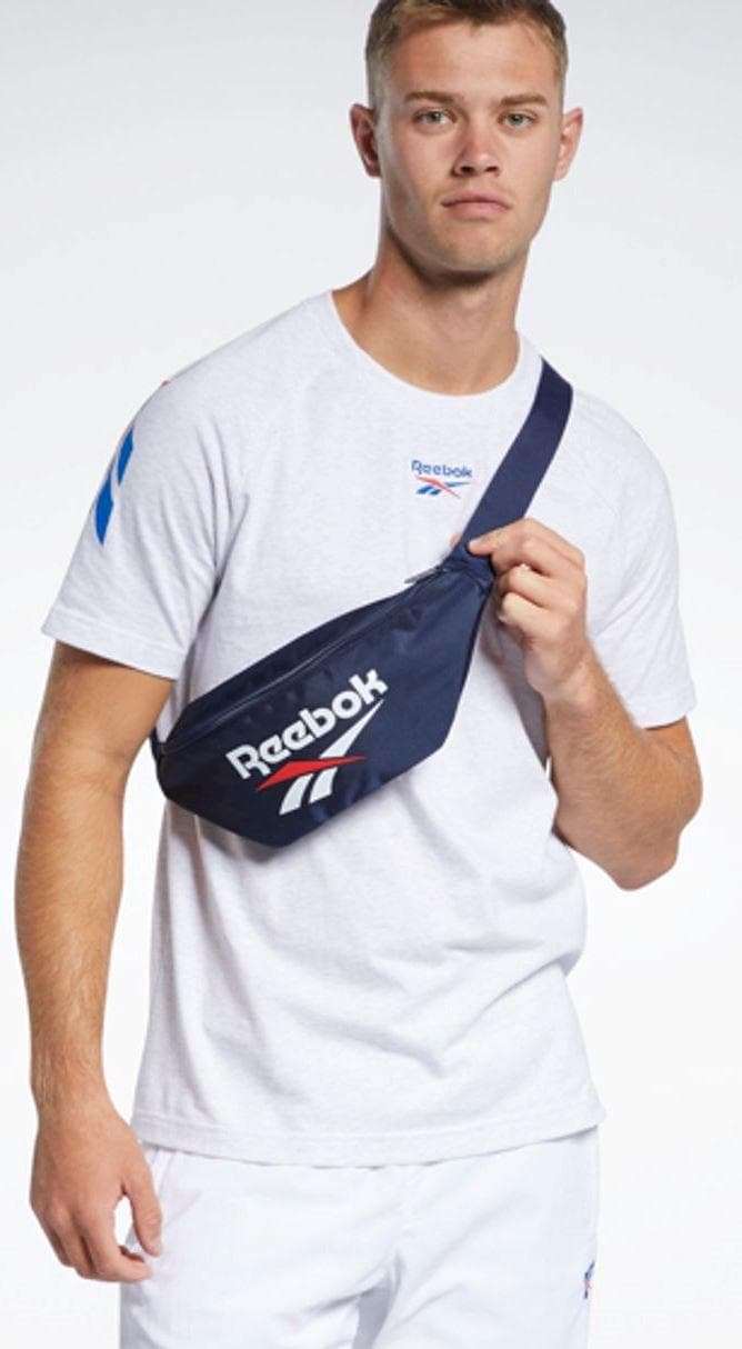 Сумка на пояс Reebok (оригинал), сумка через плечо Reebok синяя — фото 1