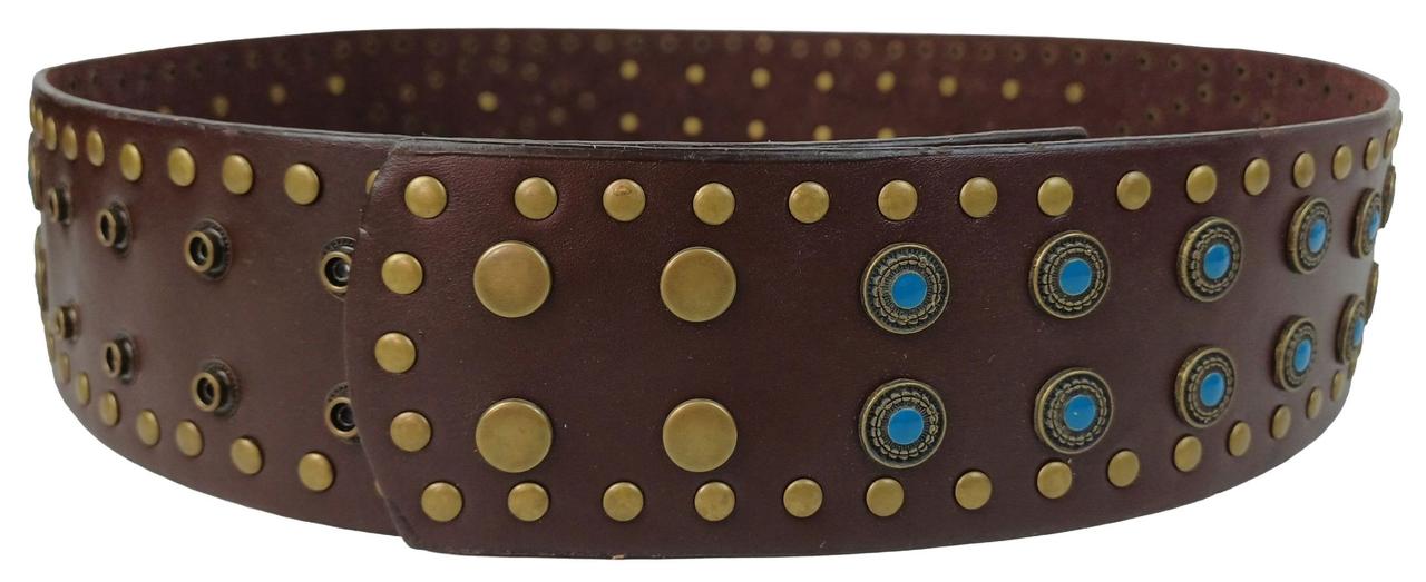 Широкий жіночий шкіряний ремінь, корсет Vanzetti темно-коричневий — фото 1