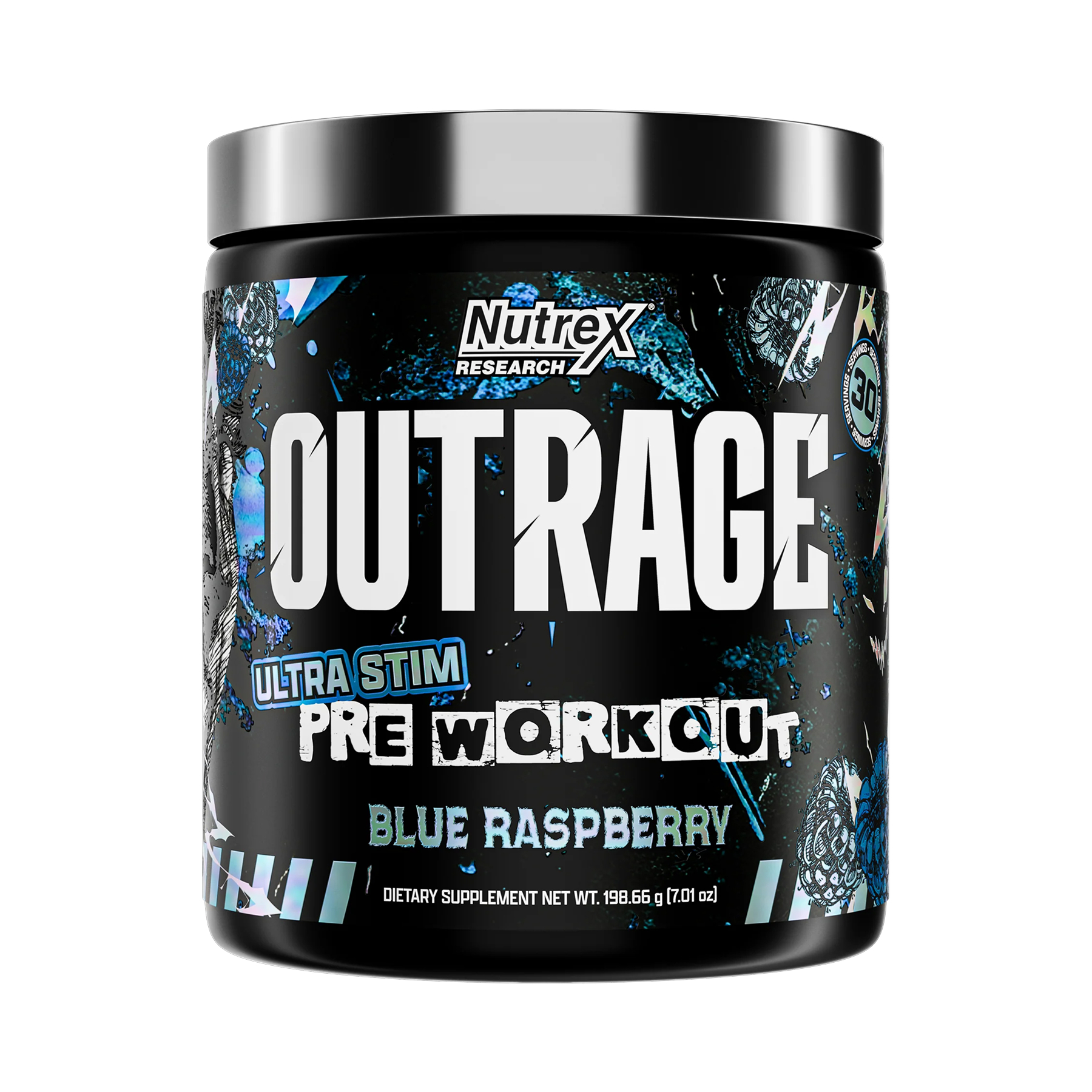 Outrage - 30 serv Blue Raspberry — фото 1
