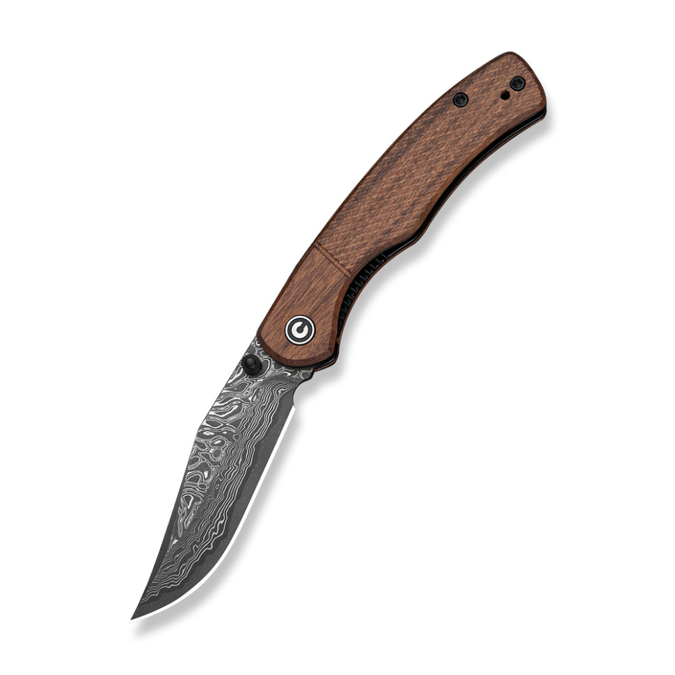 Ніж складаний кишеньковий Civivi Clingman (7.6 см) Damascus / Guibourtia Wood дерево — фото 1