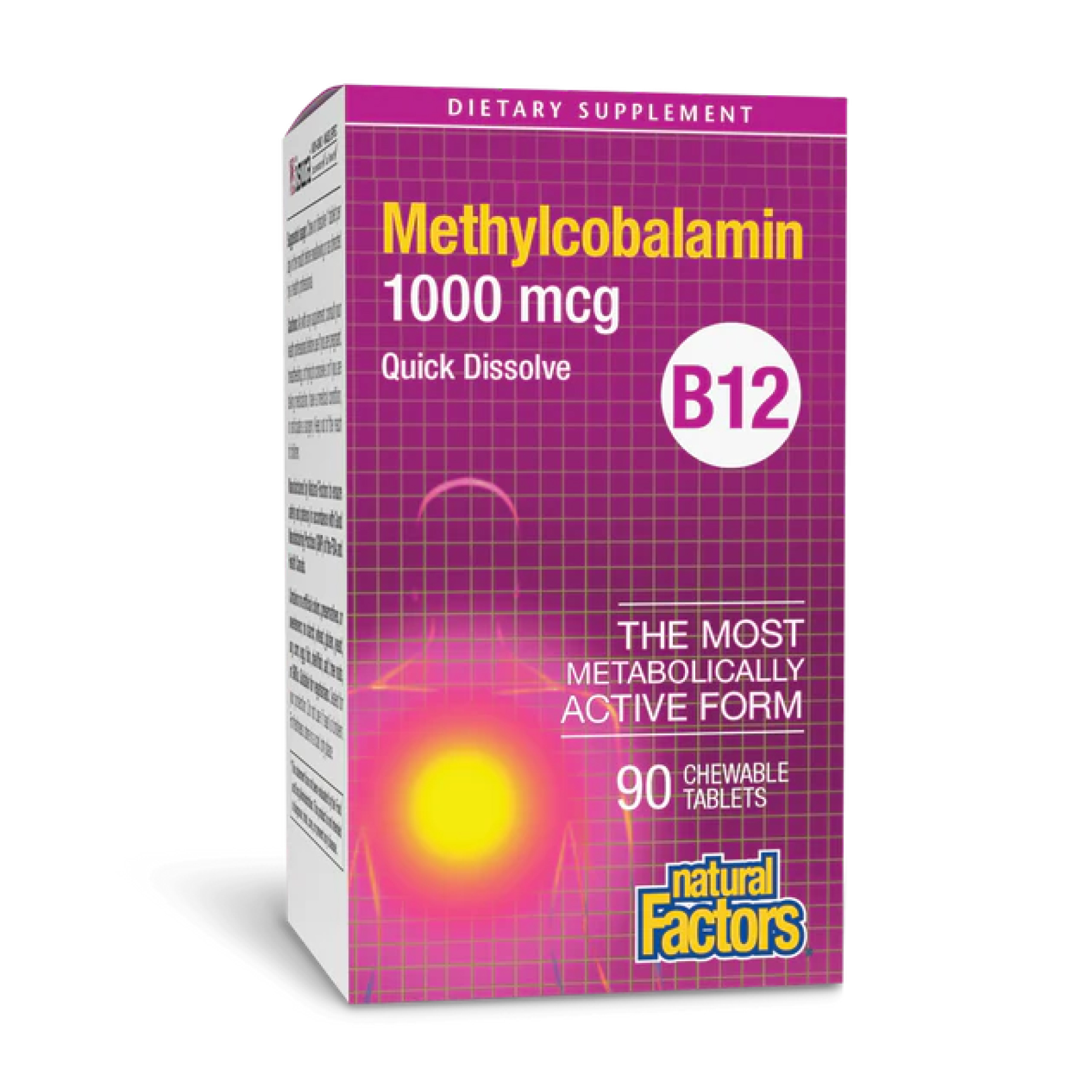 B12 Methylcobalamin 1000 mcg - 90 tabs (Пошкоджена упаковка) — фото 1