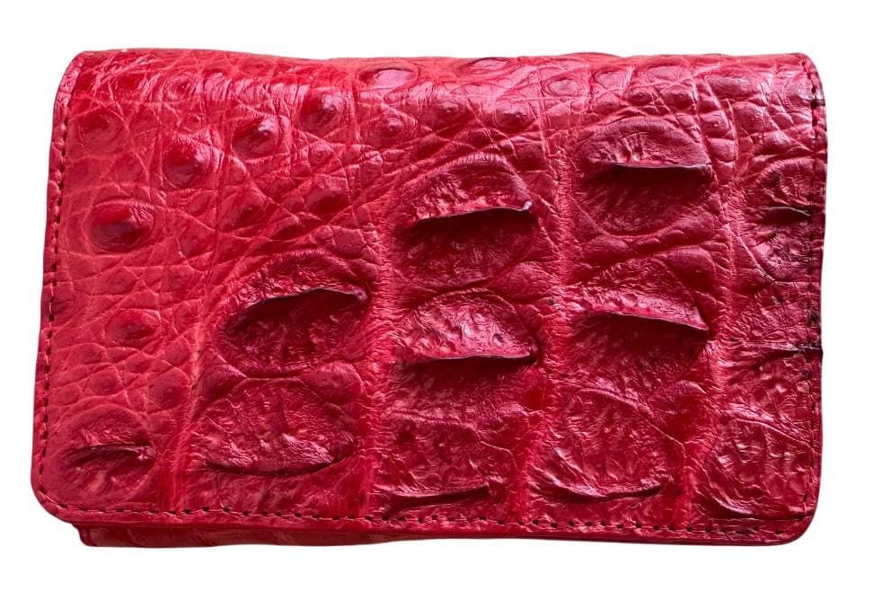 Гаманець жіночий із шкіри крокодила Червоний Exotic Leather (cw127)