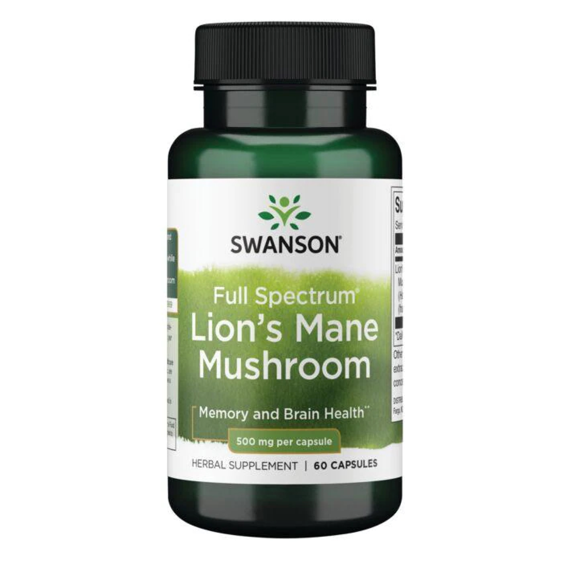 Lions Mane Mushroom 500mg - 60caps (Пошкоджена банка)