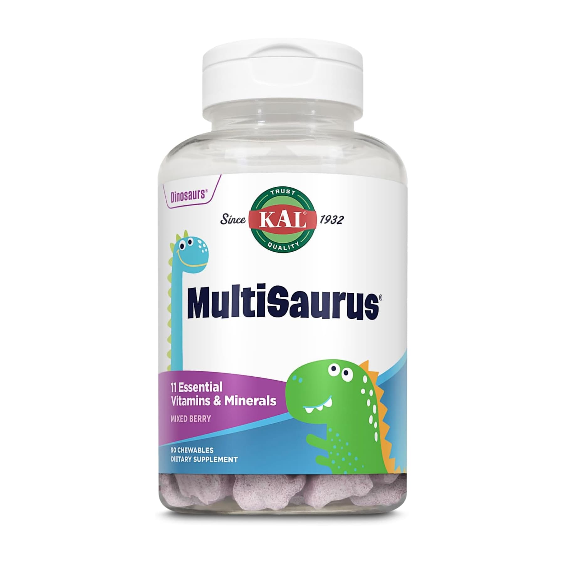 MultiSaurus, 90 жувальних ягідно-виноградно-апельсинових — фото 1