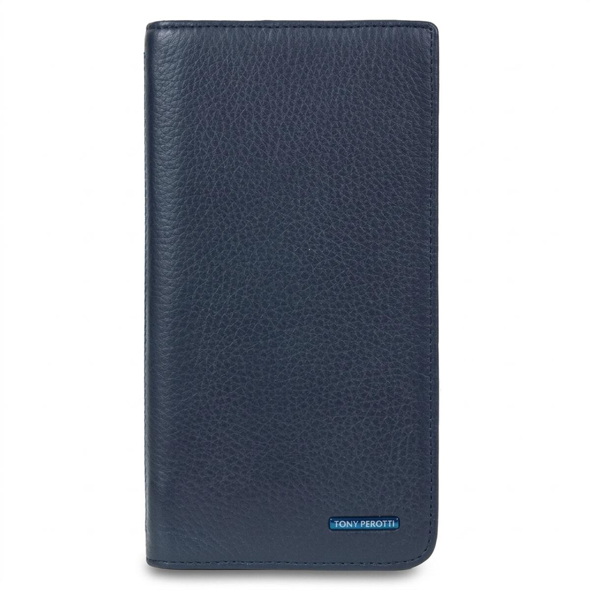 Вертикальное портмоне Tony Perotti Newcontatto 3598 navy (90647) Темно-синее — фото 1