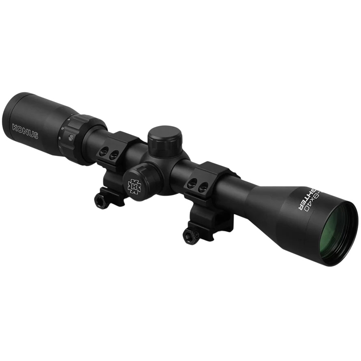 Оптичний приціл KONUS FIGHTER 3-9x40 (з кільцями) — фото 1