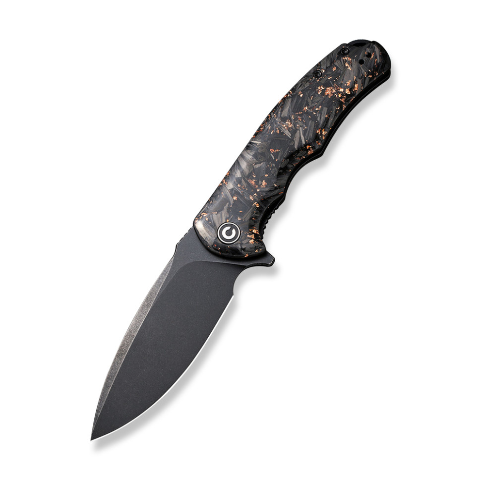 Ніж складаний туристичний Civivi Praxis, (9.5 см) 9Cr18MoV / Carbon Fiber & Resin