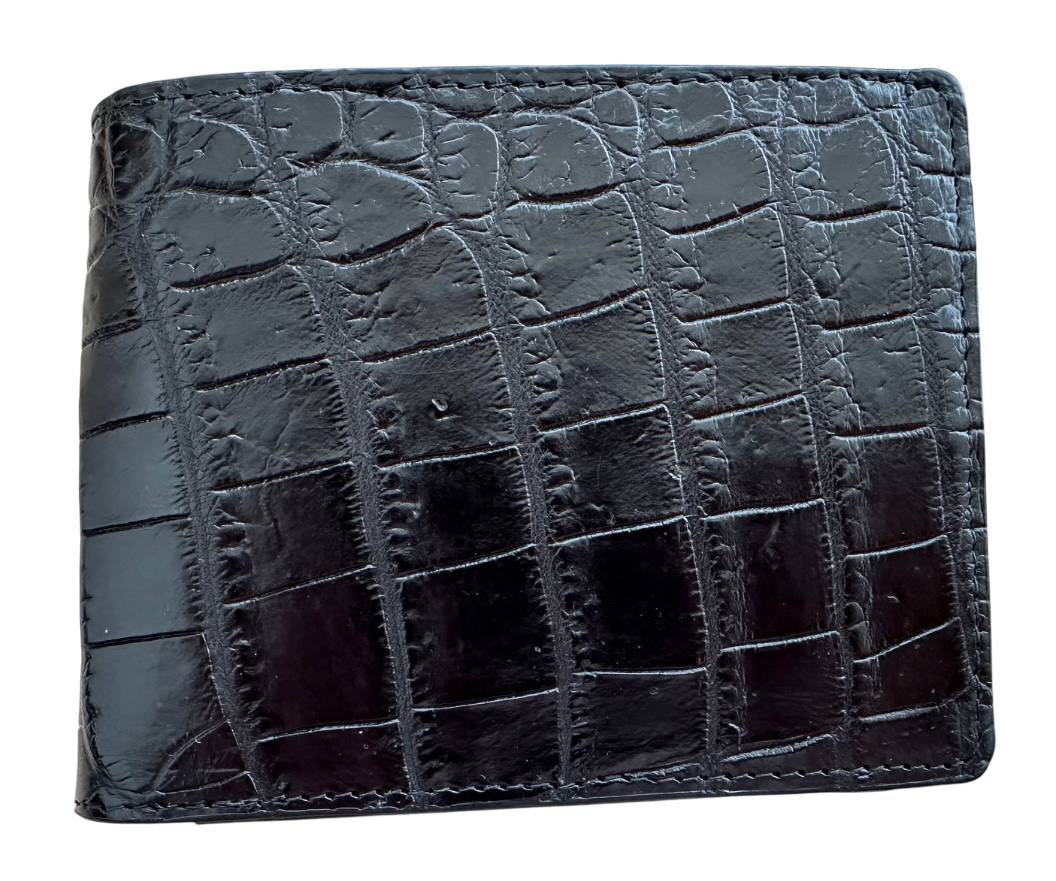 Гаманець зі шкіри крокодила Exotic Leather Чорний (cw131) — фото 1