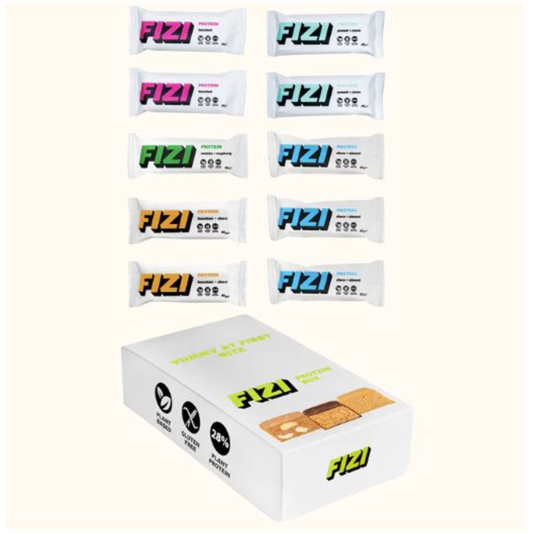 FIZI Protein Box - 10x45g (Пошкоджена упаковка) — фото 1