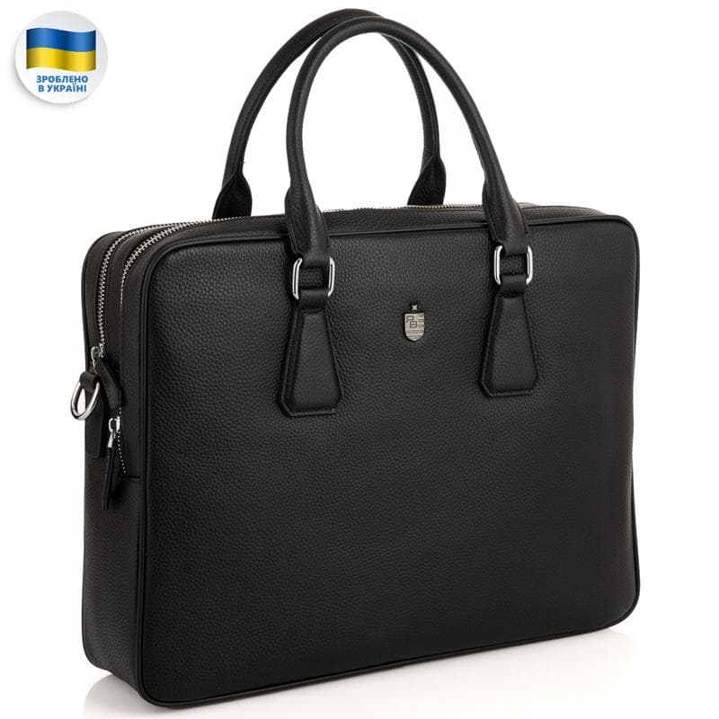 Сумка для ноутбука кожаная мужская черная Royal Bag RB29-9020-6A