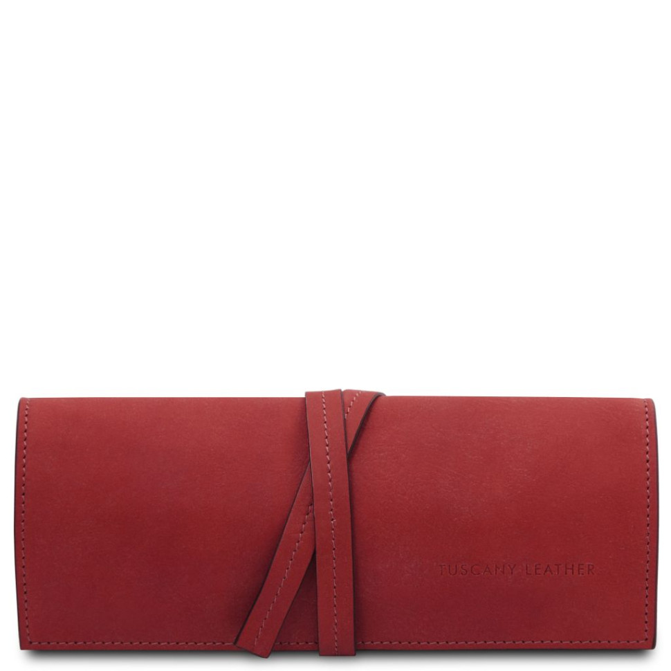 Кожаный итальянский чехол для украшений Tuscany Leather TL142625 (Красный)