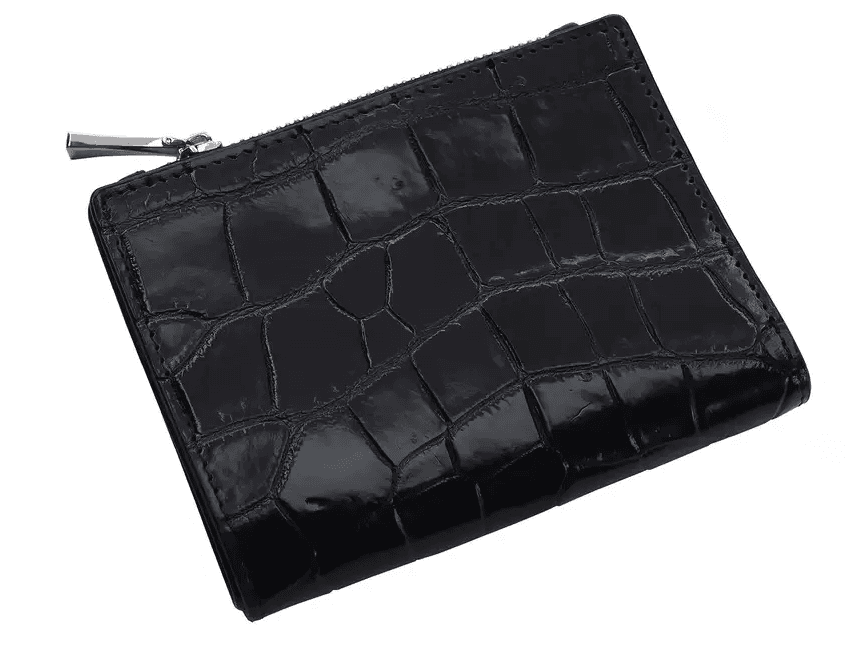 Гаманець зі шкіри крокодила Exotic Leather Чорний (cw 88)