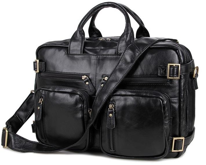 Сумка-рюкзак трансформер мужская кожаная TIDING BAG 7026A