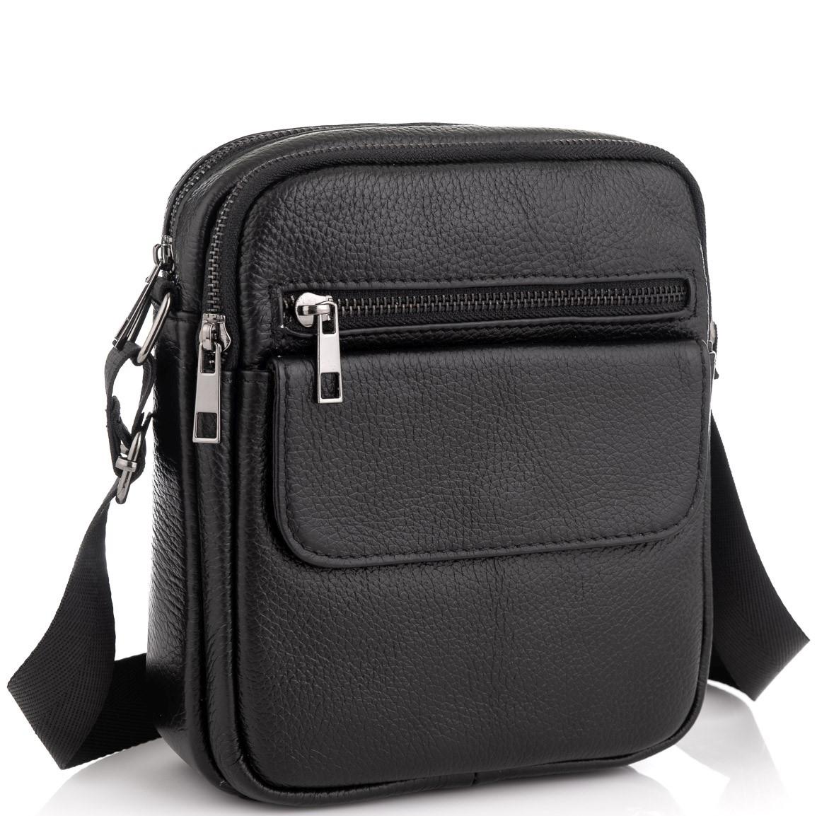 Мужская кожаная сумка через плечо маленькая Tiding Bag A25-1108A