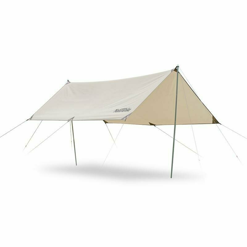 Тент для кемпінгу Naturehike Girder NH20TM006, 150D, 400*292 см, золотий (з двома стійками) — фото 1