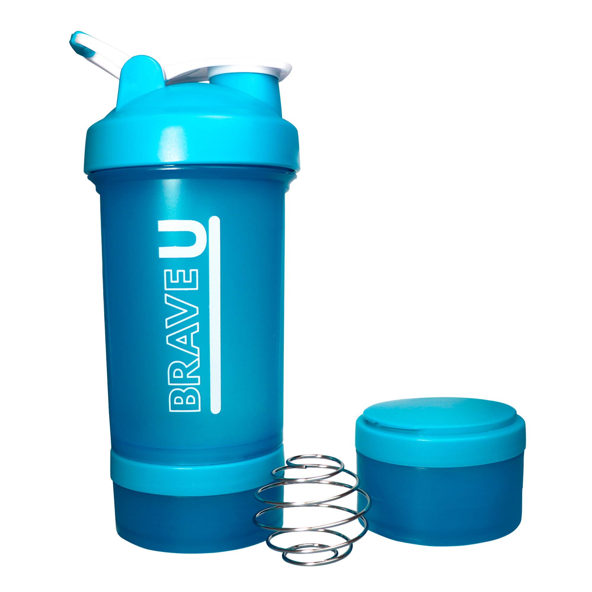 Shaker with containers 3 in 1 - 600ml Blue — фото 1