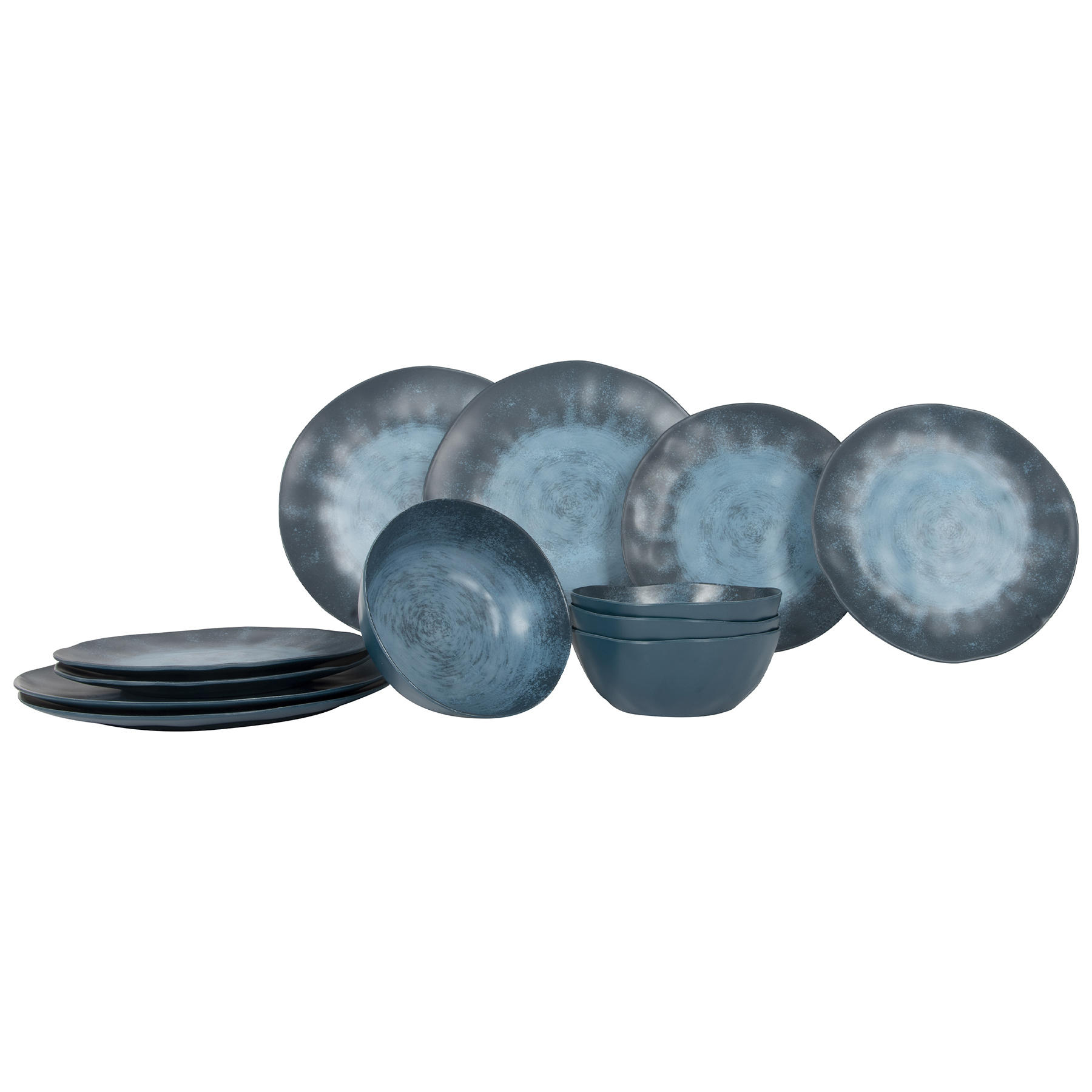 Сервіз столовий Gimex Tableware Stone 12 Pieces 4 Person Dark Blue (6917100) — фото 1