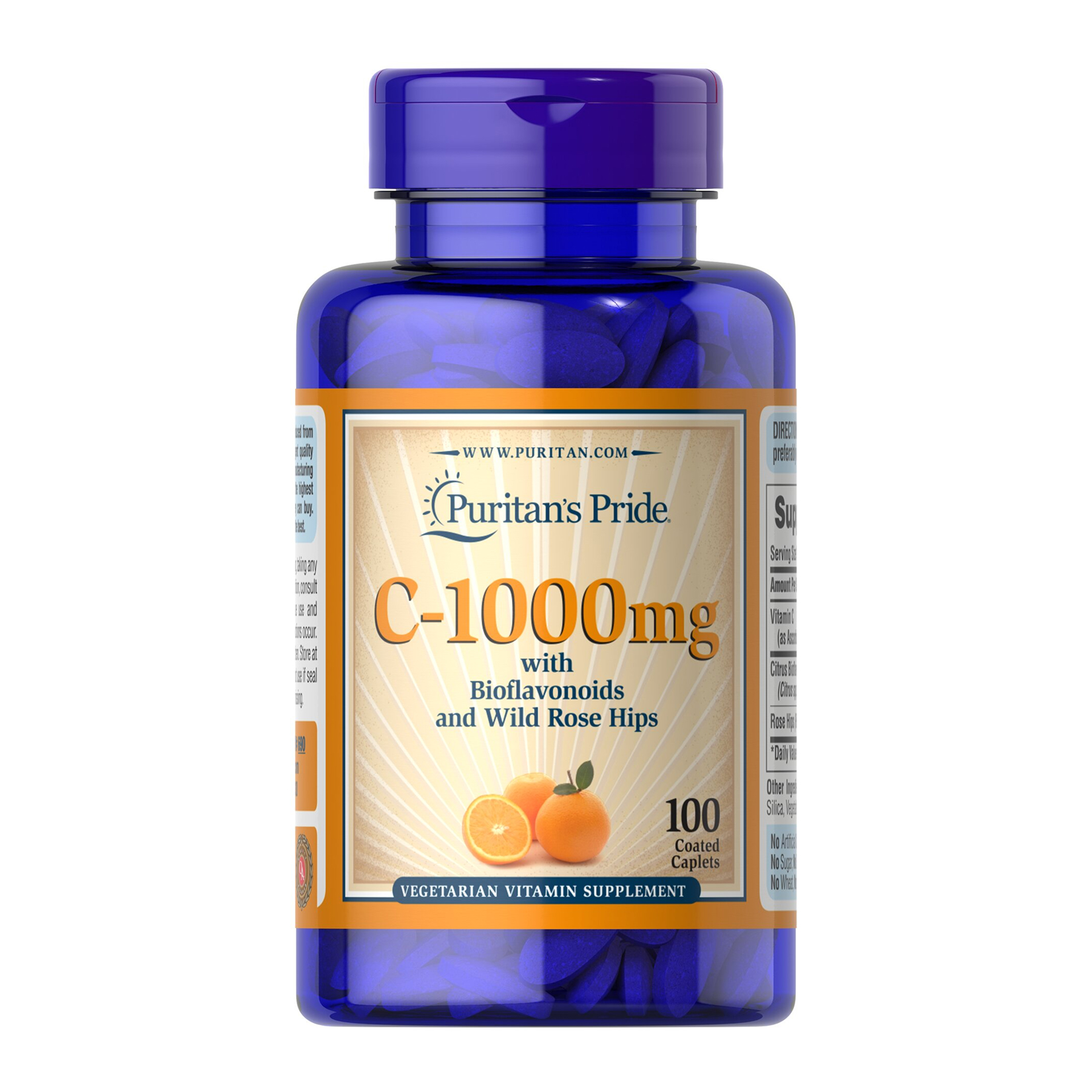 Vitamin C-1000 mg with Bioflavonoids & Rose Hips - 100 caps (Пошкоджена банка) — фото 1