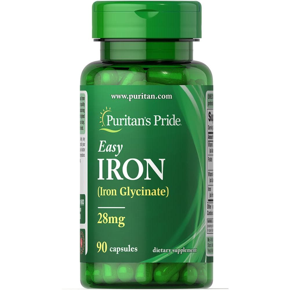 Easy Iron 28 mg (Iron Glycinate) - 90 Capsules — фото 1