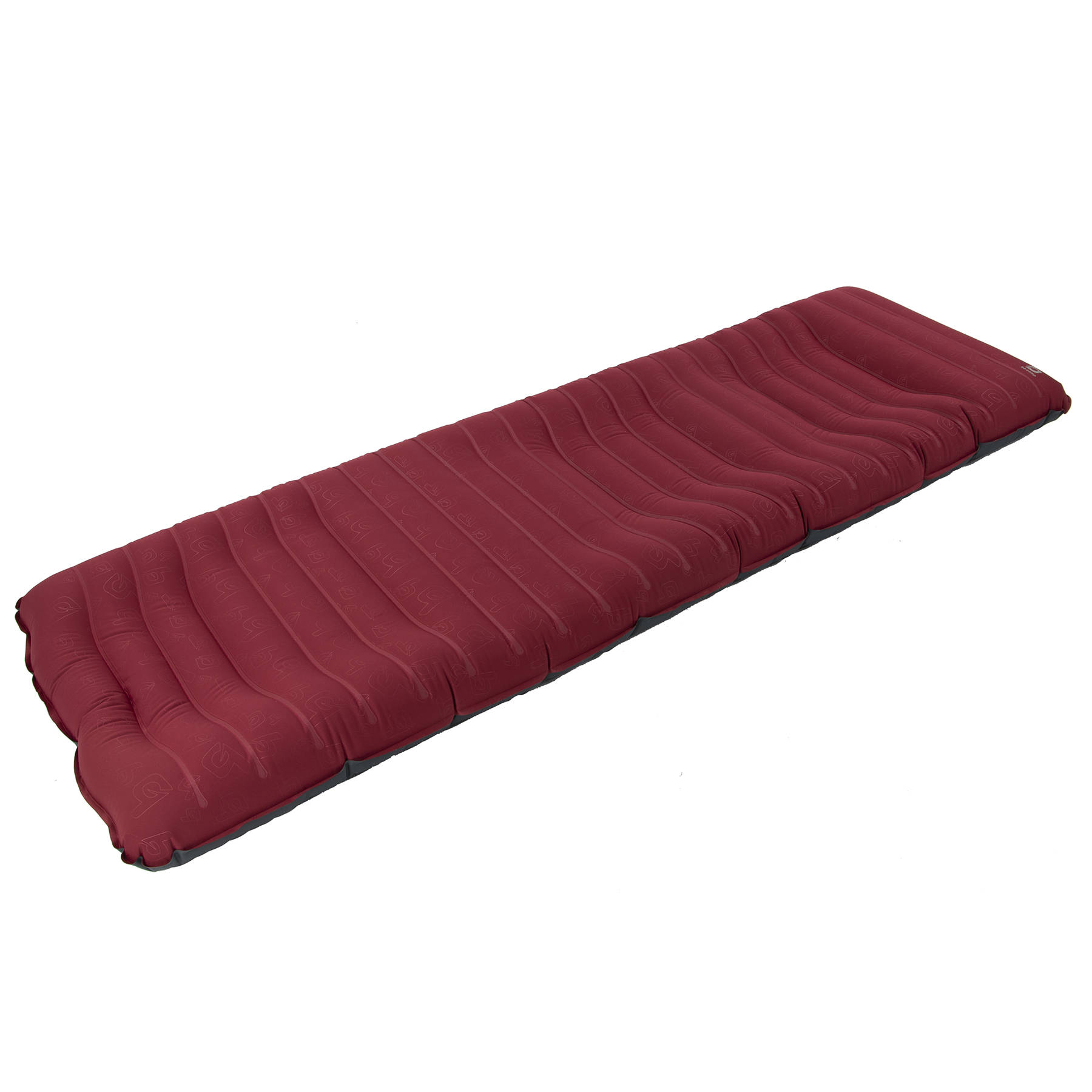 Килимок надувний Bo-Camp Laticuda Ergonomic Gold 191x60x14 cm Grey/Red (3107105) — фото 1