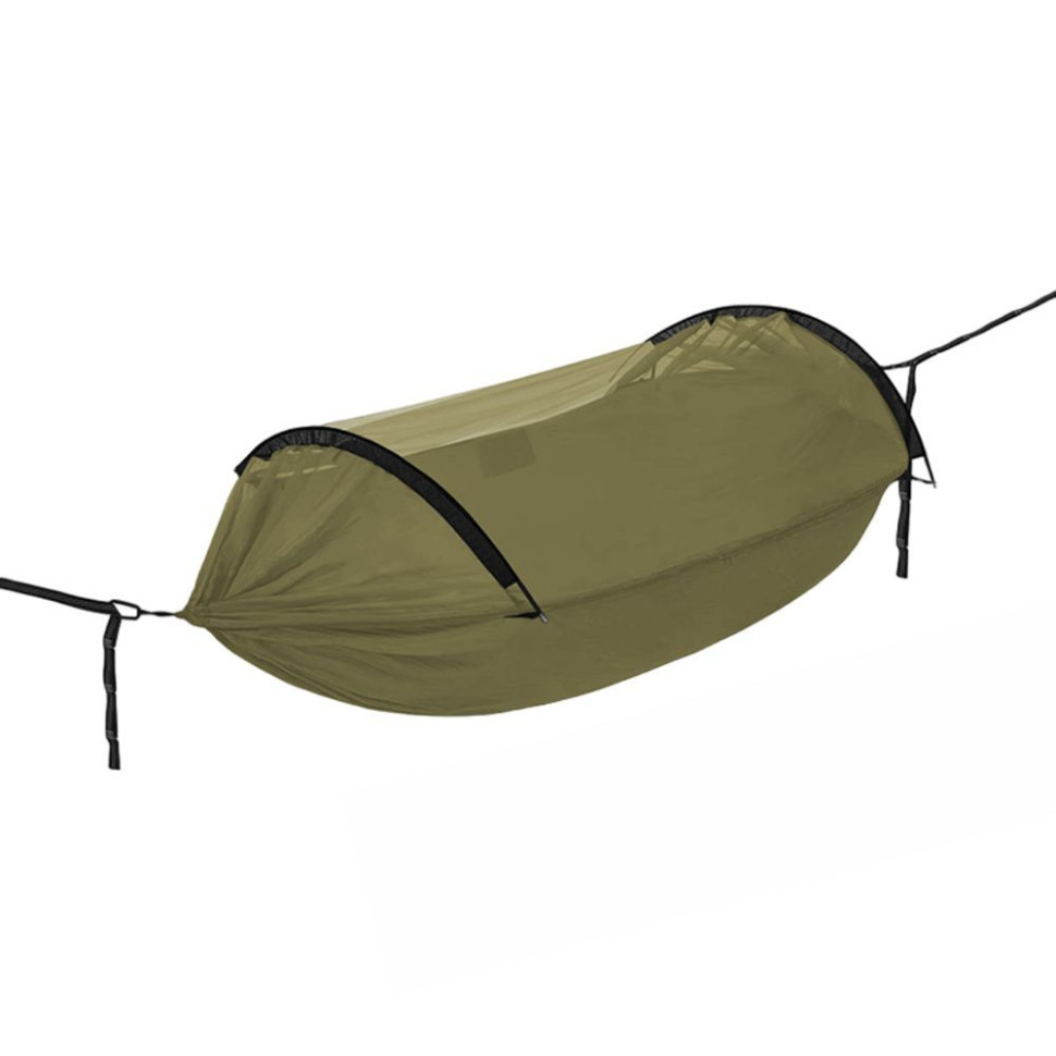 Гамак 3-в-1 з москітною сіткою Naturehike CNH22HJ001, 210T polyester, темно-зелений — фото 1