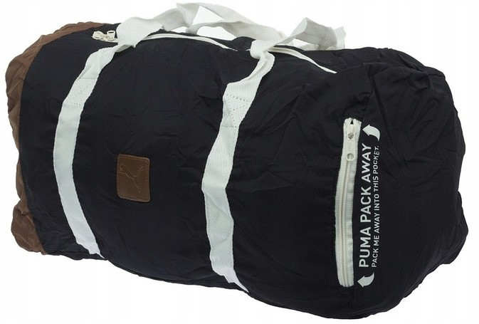 Спортивная сумка Puma Pack Away Barrel черная на 40л — фото 1