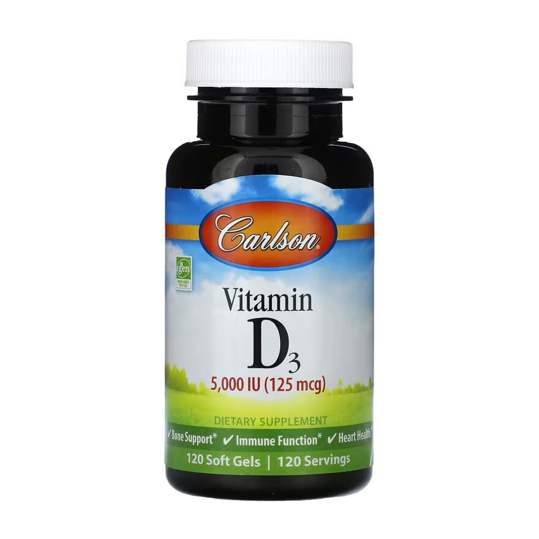 Vitamin D 5000 IU - 120 softgels — фото 1