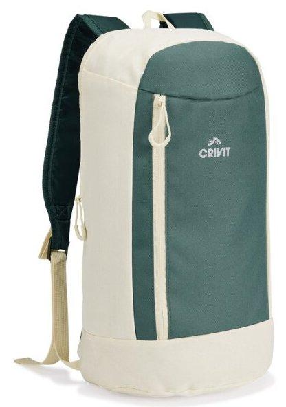 Небольшой городской рюкзак 10L Crivit Mini бежевый с зеленым — фото 1