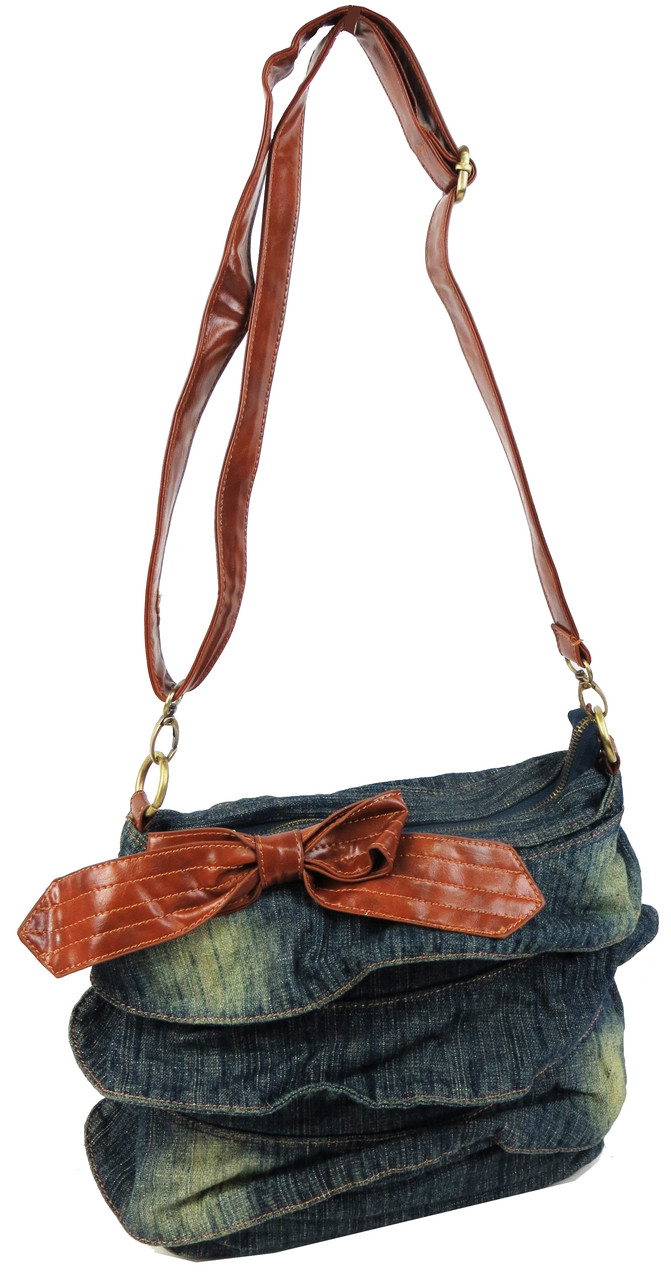 Жіноча сумка Fashion jeans bag темно-синя — фото 1
