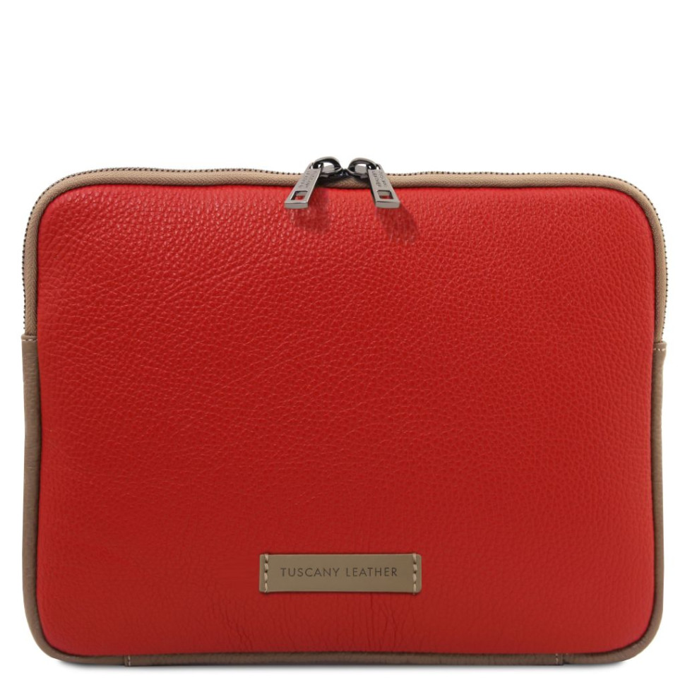 Мягкий кожаный чехол для ноутбука Tuscany TL142593 (Lipstick Red)