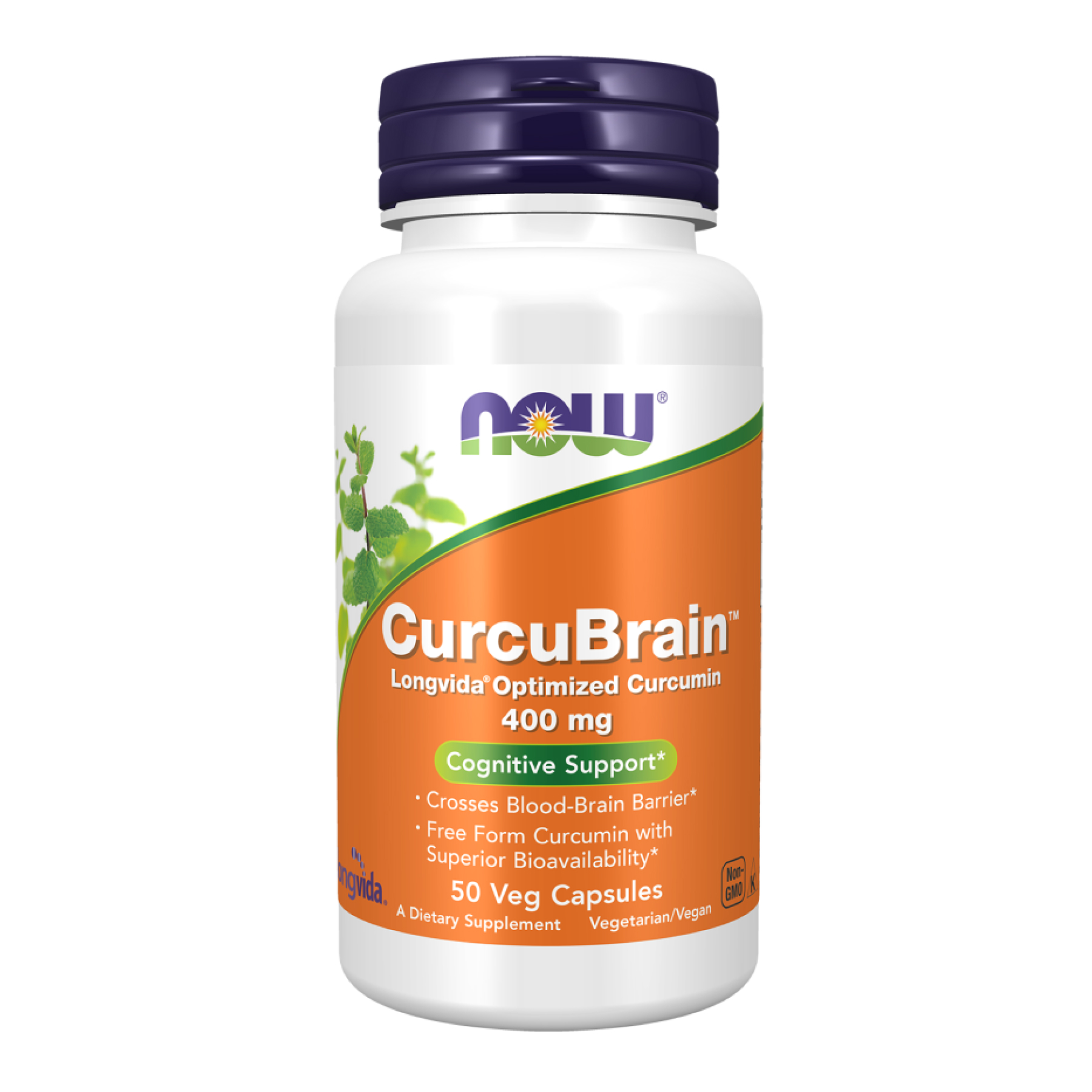 CurcuBrain, 400 мг, 50 вег. капсул
